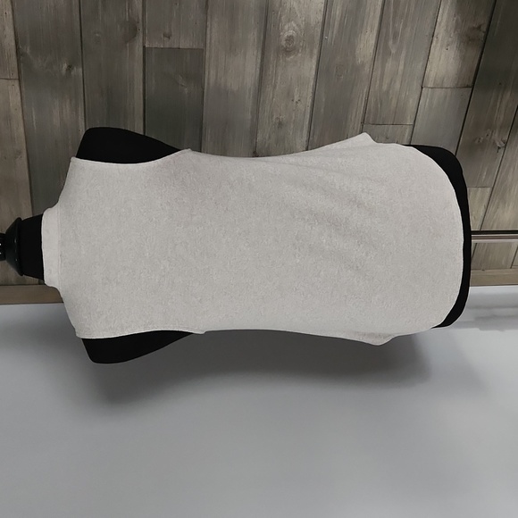 Soft Natural Peek-a-boo Tank With Mock Neck From Express | Cut Out V | Size S - Picture 3 of 6